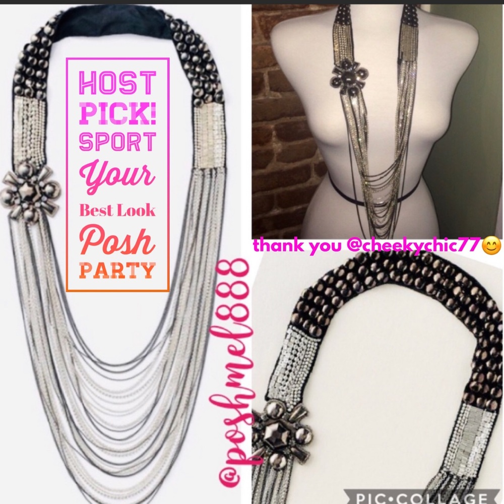 Stella & Dot | Limited Ed SILVER Gunmetal & Hematite⚔️Nolita Statement N… - Picture 2 of 13